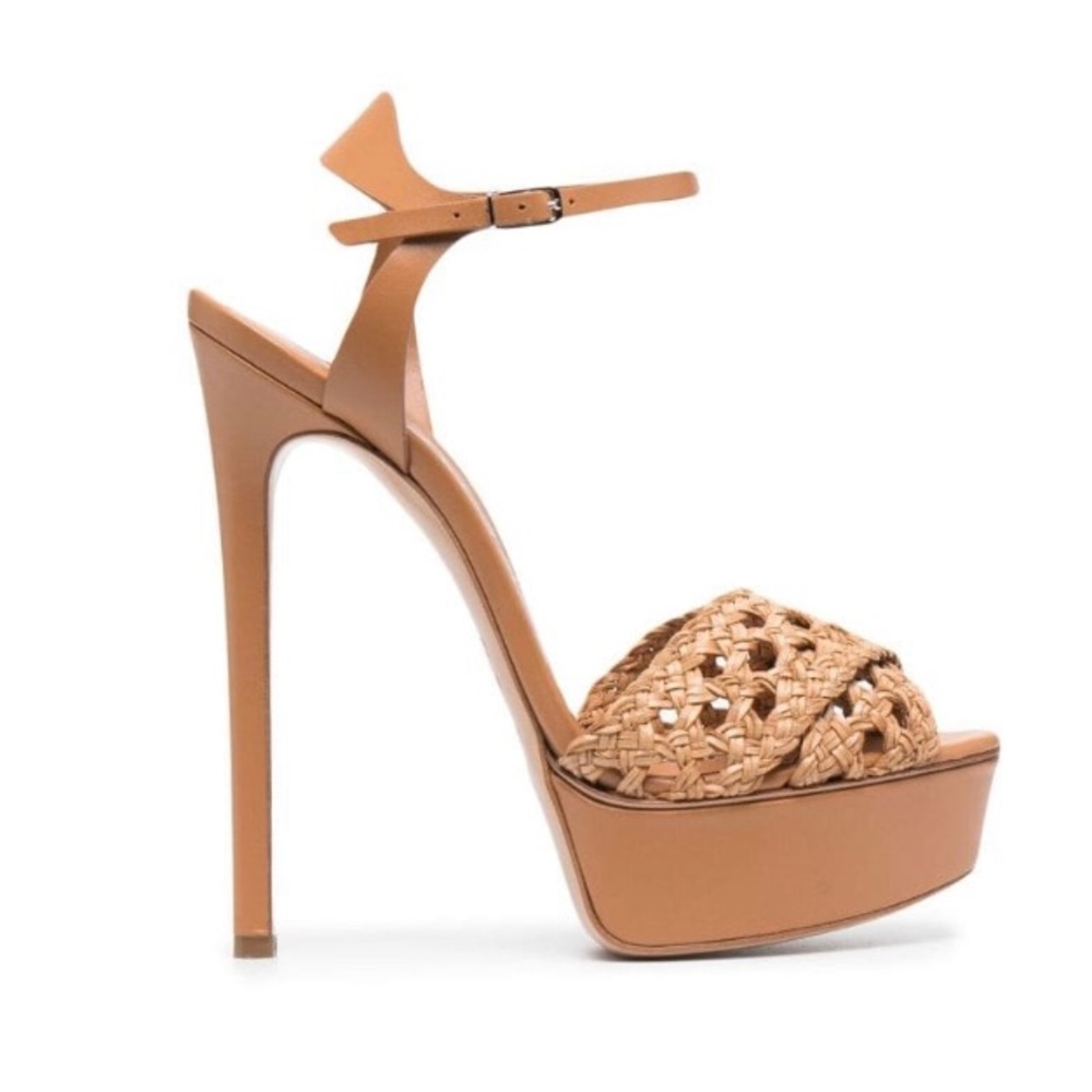 Casadei woven platform heels
